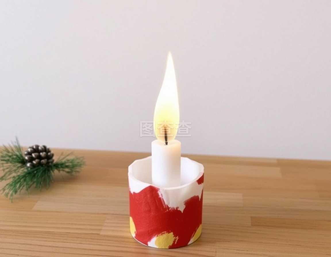 圣诞工艺品——为装饰画一个手工蜡烛火焰