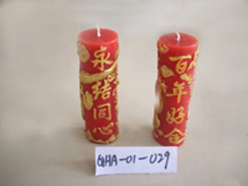 【批发生产 喜庆婚房 婚庆仪式 调节情调 手工描绘的心型婚庆蜡烛】价格,厂家,图片,蜡烛,青岛涵鹏工艺品-