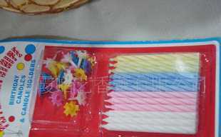 供应24支装带花工艺蜡烛——点亮生日与礼品的精致艺术